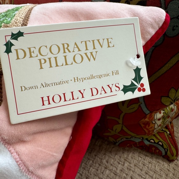 Christmas Gingerbread Town Embroidered Pillow. - Picture 7 of 8